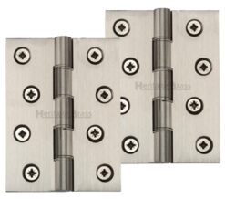 Heritage Brass 4 Inch Heavier Duty Double Phosphor Washered Butt Hinges, Satin Nickel  (sold in pairs)