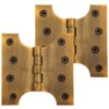 Heritage Brass 4 Inch Parliament Hinges, Antique Brass  (sold in pairs)