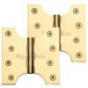 Heritage Brass 4 Inch Parliament Hinges, Polished Brass  (sold in pairs)