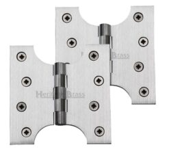 Heritage Brass 4 Inch Parliament Hinges, Satin Chrome  (sold in pairs)