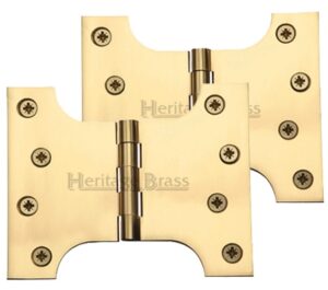 Heritage Brass 5 Inch Parliament Hinges, Polished Brass (sold in pairs)
