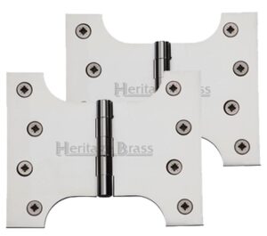 Heritage Brass 5 Inch Parliament Hinges, Polished Chrome (sold in pairs)