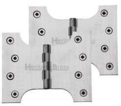 Heritage Brass 5 Inch Parliament Hinges, Satin Chrome (sold in pairs)