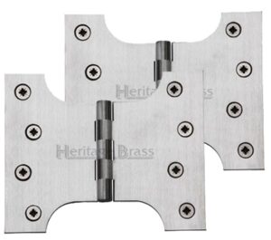 Heritage Brass 5 Inch Parliament Hinges, Satin Chrome (sold in pairs)