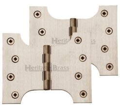 Heritage Brass 5 Inch Parliament Hinges, Satin Nickel  (sold in pairs)