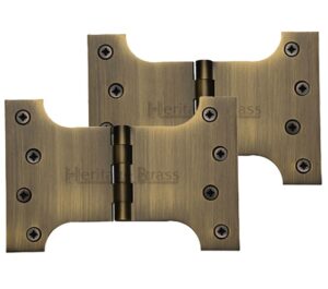 Heritage Brass 6 Inch Parliament Hinges, Antique Brass (sold in pairs)