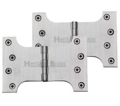 Heritage Brass 6 Inch Parliament Hinges, Satin Chrome  (sold in pairs)