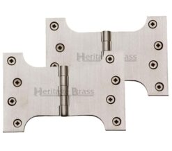 Heritage Brass 6 Inch Parliament Hinges, Satin Nickel (sold in pairs)