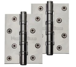 Heritage Brass 4" x 3" Ball Bearing (Steel Pin) Hinges, Polished Chrome  (sold in pairs)