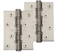Heritage Brass 4" x 3" Ball Bearing (Steel Pin) Hinges, Satin Nickel -   (sold in pairs)