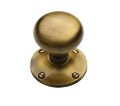 Heritage Brass Kensington Mortice Door Knobs, Antique Brass  (sold in pairs)