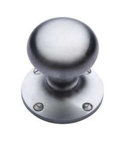 Heritage Brass Kensington Mortice Door Knobs, Satin Chrome  (sold in pairs)