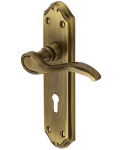 Heritage Brass Verona Antique Brass Door Handles -   (sold in pairs)