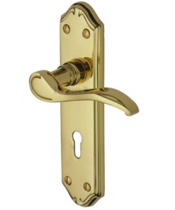Heritage Brass Verona Polished Brass Door Handles  (sold in pairs)