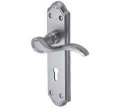 Heritage Brass Verona Satin Chrome Door Handles  (sold in pairs)