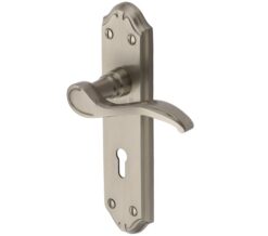 Heritage Brass Verona Satin Nickel Door Handles (sold in pairs)
