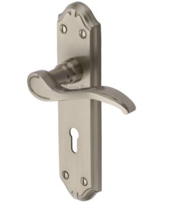 Heritage Brass Verona Satin Nickel Door Handles (sold in pairs)