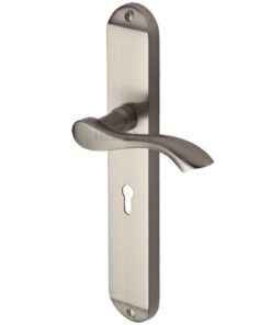 Heritage Brass Algarve Long Satin Nickel Door Handles (sold in pairs)