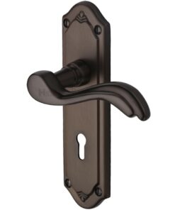 Heritage Brass Lisboa Matt Bronze Door Handles -   (sold in pairs)