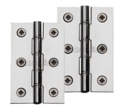 Heritage Brass 3 Inch Double Phosphor Washered Butt Hinges, Polished Chrome  (sold in pairs)