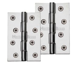 Heritage Brass 4" x 2 5/8" Double Phosphor Washered Butt Hinges, Polished Chrome  (sold in pairs)