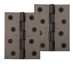 Heritage Brass 4 Inch Double Phosphor Washered Butt Hinges, Matt Bronze  (sold in pairs)