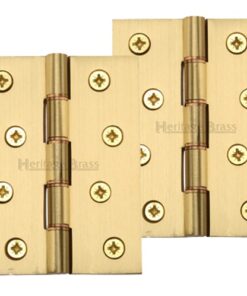 Heritage Brass 4 Inch Double Phosphor Washered Butt Hinges, Satin Brass  (sold in pairs)