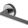 Heritage Brass Pyramid Polished Chrome Door Handles On Round Rose  (sold in pairs)