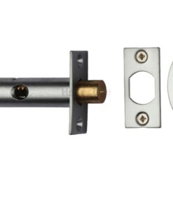 Heritage Brass Hex/Rack Bolt Without Turn, Satin Chrome