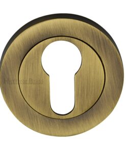 Heritage Brass Euro Profile Key Escutcheon, Antique Brass