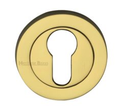 Heritage Brass Euro Profile Key Escutcheon, Polished Brass