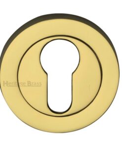 Heritage Brass Euro Profile Key Escutcheon, Polished Brass