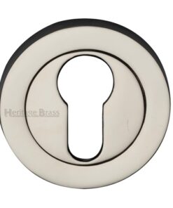 Heritage Brass Euro Profile Key Escutcheon, Polished Nickel