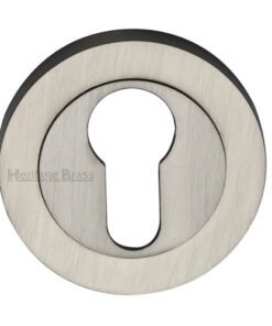 Heritage Brass Euro Profile Key Escutcheon, Satin Nickel