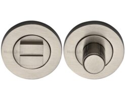 Heritage Brass Round Turn & Release (53mm Diameter), Satin Nickel