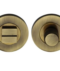 Heritage Brass Round Knurled Turn & Release (53mm Diameter), Antique Brass
