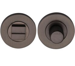 Heritage Brass Round Knurled Turn & Release (53mm Diameter), Matt Bronze