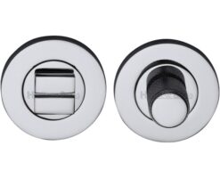 Heritage Brass Round Knurled Turn & Release (53mm Diameter), Polished Chrome