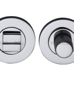 Heritage Brass Round Knurled Turn & Release (53mm Diameter), Polished Chrome