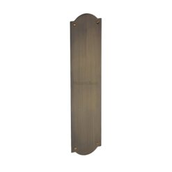 Heritage Brass Shaped Fingerplate (305mm x 77mm), Antique Brass Finish