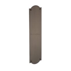 Heritage Brass Shaped Fingerplate (305mm x 77mm), Matt Bronze Finish