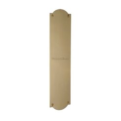 Heritage Brass Shaped Fingerplate (305mm x 77mm), Polished Brass Finish