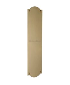 Heritage Brass Shaped Fingerplate (305mm x 77mm), Polished Brass Finish