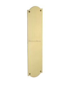 Heritage Brass Shaped Fingerplate (305mm x 77mm), Satin Brass Finish