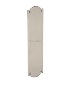 Heritage Brass Shaped Fingerplate (305mm x 77mm), Satin Nickel Finish