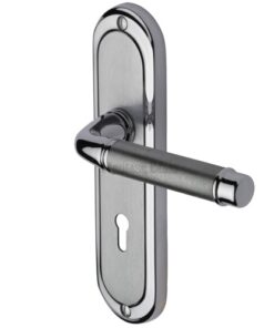 Heritage Brass Saturn Apollo Finish, Polished Chrome & Satin Chrome Door Handles (sold in pairs)