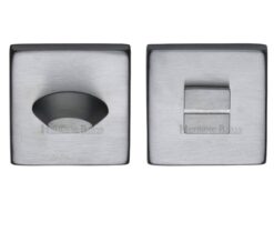 Heritage Brass Square 54mm x 54mm Turn & Release, Satin Chrome
