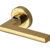 Heritage Brass Trident Polished Brass Door Handles On Round Rose  (sold in pairs)