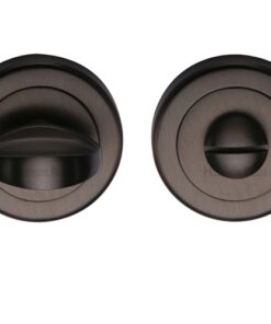 Heritage Brass Round 53mm Diameter Turn & Release, Matt Bronze Finish