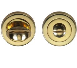 Heritage Brass Round 53mm Diameter Turn & Release, Polished Brass Finish